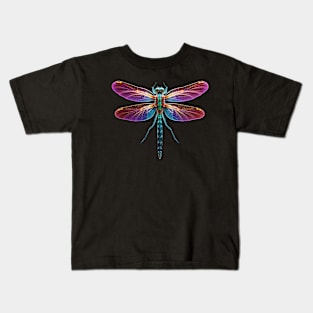 Glowing Neon Dragonfly Kids T-Shirt